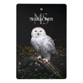 Majestätischer Winterschneeauuler Monogramm-indivi Mini Klemmbrett