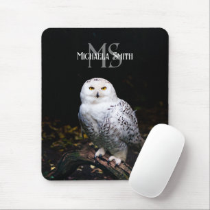 Majestätischer Winterschneeauuler Monogramm-indivi Mousepad