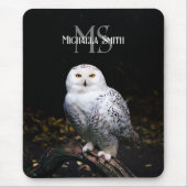 Majestätischer Winterschneeauuler Monogramm-indivi Mousepad (Vorne)