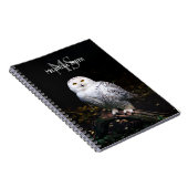 Majestätischer Winterschneeauuler Monogramm-indivi Notizblock (Rechte Seite)