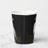 Majestätischer Winterschneeauuler Monogramm-indivi Pappbecher (Rechts)