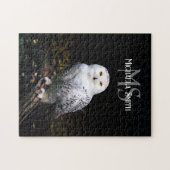 Majestätischer Winterschneeauuler Monogramm-indivi Puzzle (Horizontal)