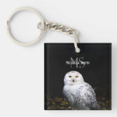 Majestätischer Winterschneeauuler Monogramm-indivi Schlüsselanhänger (Vorderseite)