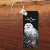 Majestätischer Winterschneeauuler Monogramm-indivi Schlüsselanhänger (Vorderseite)