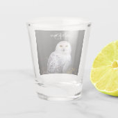 Majestätischer Winterschneeauuler Monogramm-indivi Schnapsglas (Rückseite)