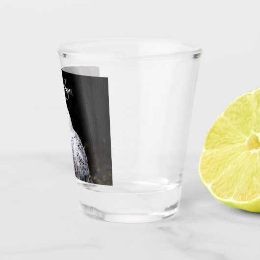 Majestätischer Winterschneeauuler Monogramm-indivi Schnapsglas (Rechts)