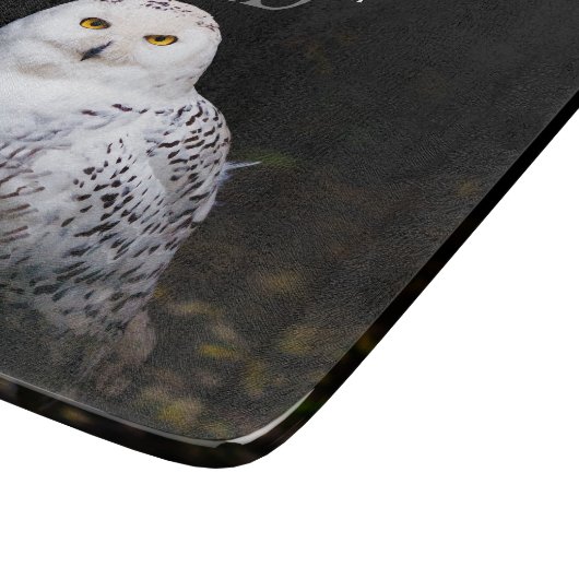 Majestätischer Winterschneeauuler Monogramm-indivi Schneidebrett (Ecke)
