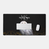 Majestätischer Winterschneeauuler Monogramm-indivi Schreibtischunterlage (Tastatur & Maus)