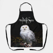 Majestätischer Winterschneeauuler Monogramm-indivi Schürze (Vorderseite)