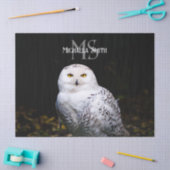 Majestätischer Winterschneeauuler Monogramm-indivi Seidenpapier (Basteln)