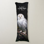 Majestätischer Winterschneeauuler Monogramm-indivi Seitenschläferkissen (Vorderseite Vertikal)