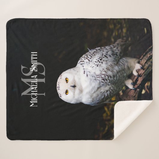Majestätischer Winterschneeauuler Monogramm-indivi Sherpadecke (Vorderseite (Horizontal))