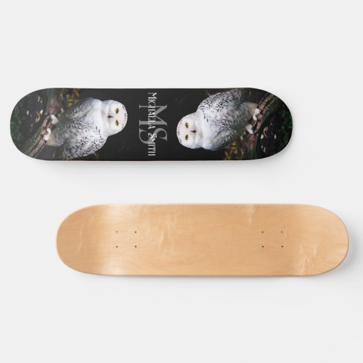 Majestätischer Winterschneeauuler Monogramm-indivi Skateboard (Horizontal)