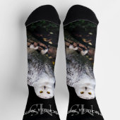 Majestätischer Winterschneeauuler Monogramm-indivi Socken (Oben)