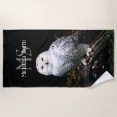 Majestätischer Winterschneeauuler Monogramm-indivi Strandtuch (Vorderseite)