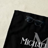 Majestätischer Winterschneeauuler Monogramm-indivi Strandtuch (Beispiel)