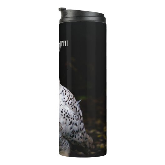 Majestätischer Winterschneeauuler Monogramm-indivi Thermosbecher (Nach rechts gedreht)
