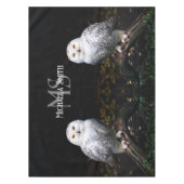 Majestätischer Winterschneeauuler Monogramm-indivi Tischdecke (Vorderseite)