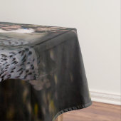 Majestätischer Winterschneeauuler Monogramm-indivi Tischdecke (Beispiel)