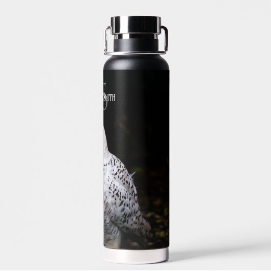 Majestätischer Winterschneeauuler Monogramm-indivi Trinkflasche (Rückseite)