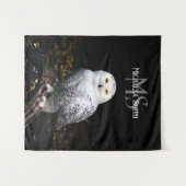 Majestätischer Winterschneeauuler Monogramm-indivi Wandteppich (Vorderseite (Horizontal))