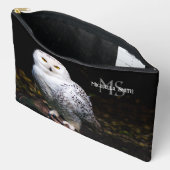 Majestätischer Winterschneeauuler Monogramm-indivi Zubehörtasche (Offen)