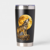 Majestätischer Wolf Mond Wilderness Reisebecher Thermobecher (Vorderseite)