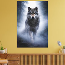 Majestätischer Wolf – Stille Präsenz im Nebel