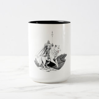 majestätischer Wolf Zweifarbige Tasse