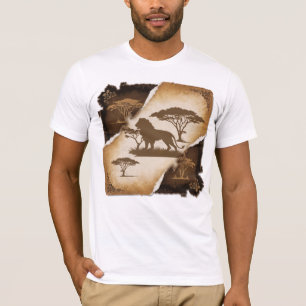 Majestätisches Afrikanisches Löwen-Klassik-T-Shirt T-Shirt