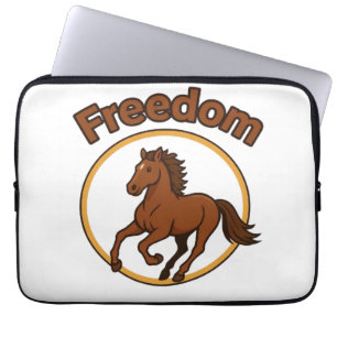 **Majestätisches arabisches Pferd in der goldenen Laptopschutzhülle