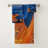 Majestätisches Bergtal-Fluss-Design Badhandtuch Set (Insitu)