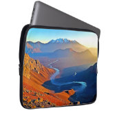 Majestätisches Bergtal-Fluss-Design Laptopschutzhülle (Vorne Rechts)