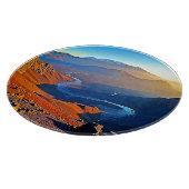 Majestätisches Bergtal-Fluss-Design Schneidebrett (Ecke)