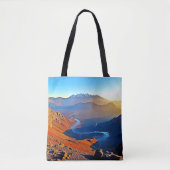 Majestätisches Bergtal-Fluss-Design Tasche (Vorderseite)
