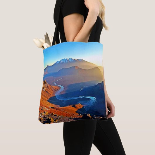 Majestätisches Bergtal-Fluss-Design Tasche (Von Nahem)