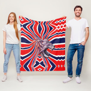 Majestätisches Brüllen Fleecedecke