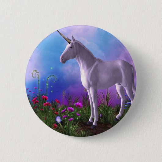 Majestätisches Einhorn Button (Vorderseite)
