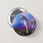 Majestätisches Einhorn Button (Vorne & Hinten)