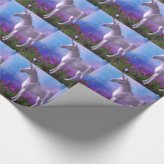 Majestätisches Einhorn Geschenkpapier (Ecke)