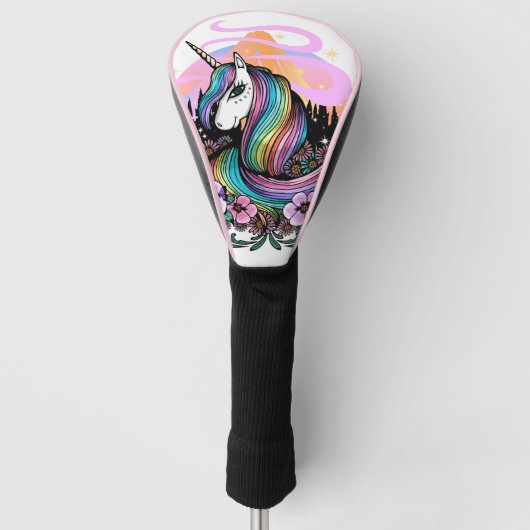 Majestätisches Einhorn  Golf Headcover (Vorderseite)