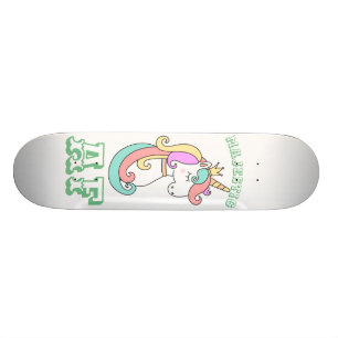 Majestätisches Einhorn-Skateboard, majestätischer Skateboard