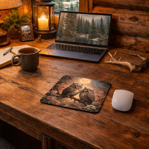 Majestätisches Eulendesign Mousepad