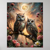 Majestätisches Eulendesign Poster (Vorne)