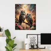 Majestätisches Eulendesign Poster (Heimbüro)