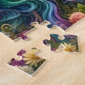 Majestätisches florales Einhorn Puzzle (Seite)