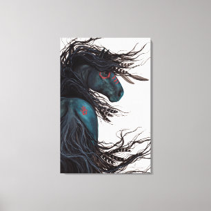 Majestätisches friesisches Pferd durch Bihrle Leinwanddruck