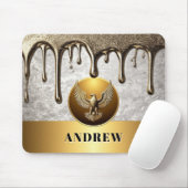 Majestätisches Golden Eagle Metalldesign 🦅 Mousepad (Mit Mouse)