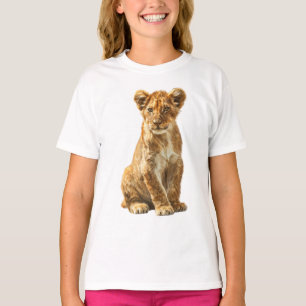 Majestätisches goldenes Löwenjunges Brave wilde Ki T-Shirt