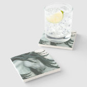 Majestätisches graues Pferd durch Bihrle Steinuntersetzer (Seitenansicht)